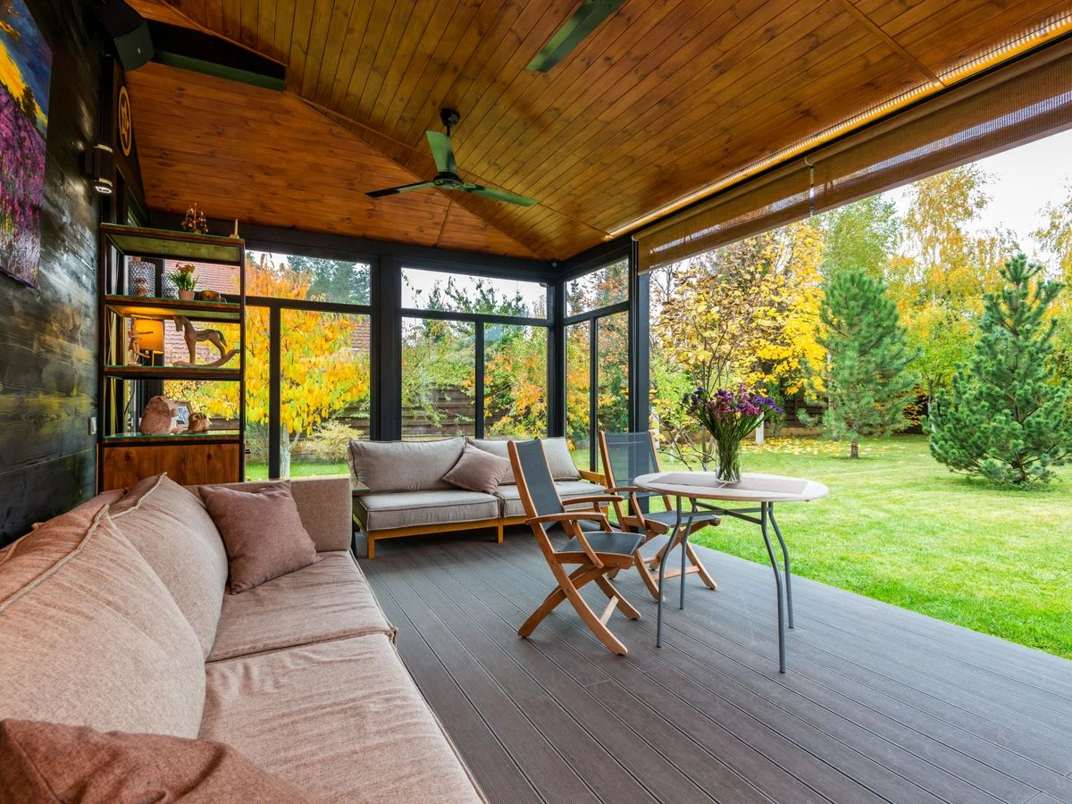 Residential Sunroom Installation Experts in Abbotsford - finished glass patio or sunroom interior