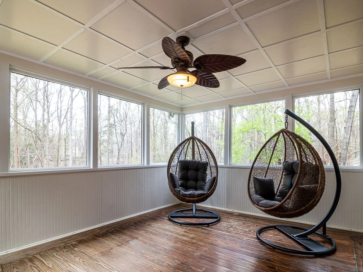 Residential Sunroom Installation Experts Kelowna - finished glass patio or sunroom interior